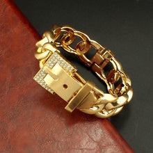 Load image into Gallery viewer, Gold Color Chain Creative Bamboo Bracelet Men Punk
