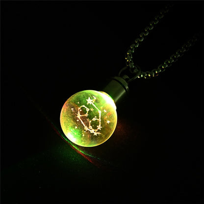 Glowing Luminous Constellations Bulb Pendant Necklaces