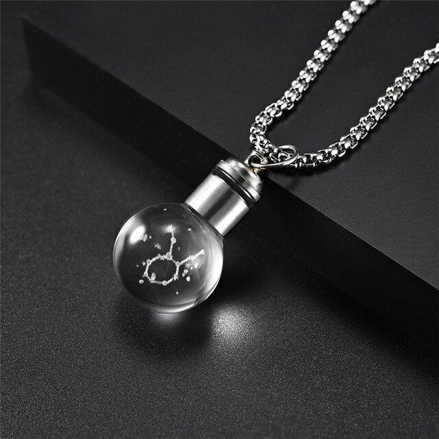 Glowing Luminous Constellations Bulb Pendant Necklaces