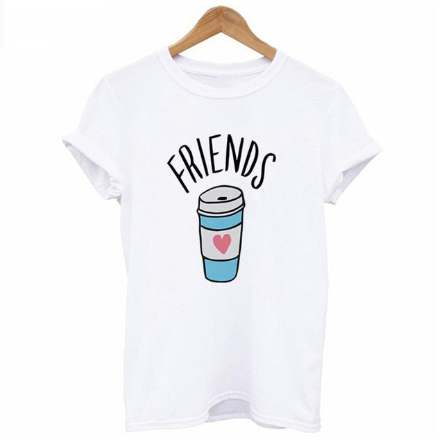 Women Cute Best Friend Matching Letter T-Shirt BFF T Shirt Women Lovers Tee Shirt My Best Friend Printing Tshirt Femme Clothes