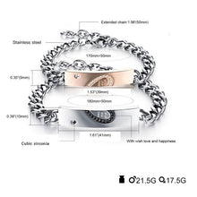 Cargar imagen en el visor de la galería, Trend Couple Bracelet Fashion Stainless Steel  Lover&#39;s Bracelet
