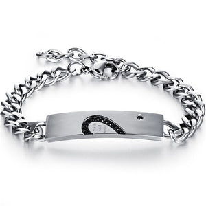 Trend Couple Bracelet Fashion Stainless Steel  Lover's Bracelet