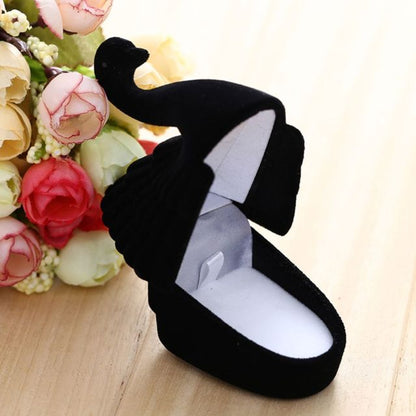 Novelty Velvet Swan Shape Ring Earring Necklace Bracelet Box