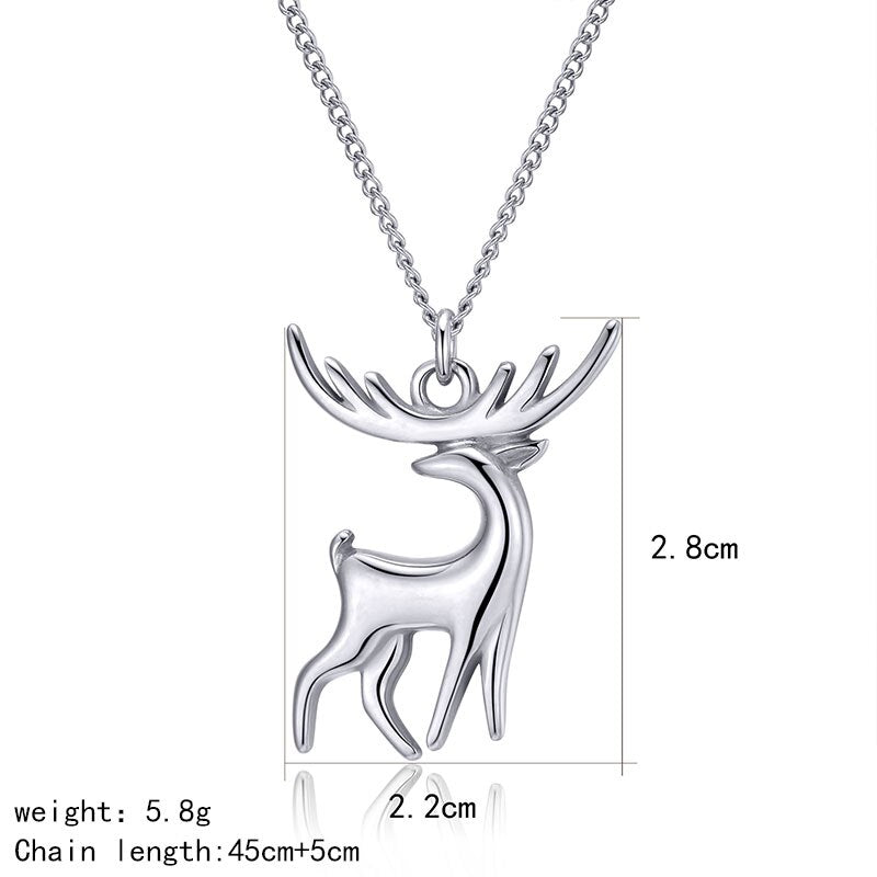 Elk clavicle chain pendant Couple Gold pendant necklace