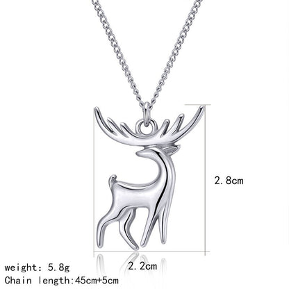 Elk clavicle chain pendant Couple Gold pendant necklace