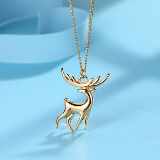 Elk clavicle chain pendant Couple Gold pendant necklace