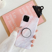Cargar imagen en el visor de la galería, Holder Stand Marble Case For Samsung Skin IMD Silicon Phone Case
