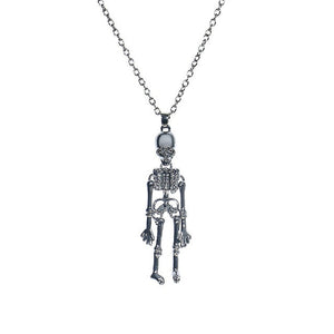 Hold Hands Till Dead Halloween Skeleton Ghost Skull Magnetic Necklace
