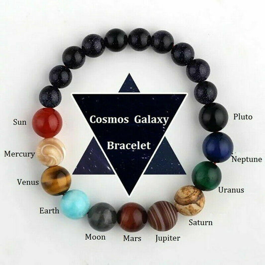 Eight Planets Bead Bracelet Natural Stone Universe Yoga Chakra Men Women Bracelets