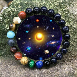 Eight Planets Bead Bracelet Natural Stone Universe Yoga Chakra Men Women Bracelets
