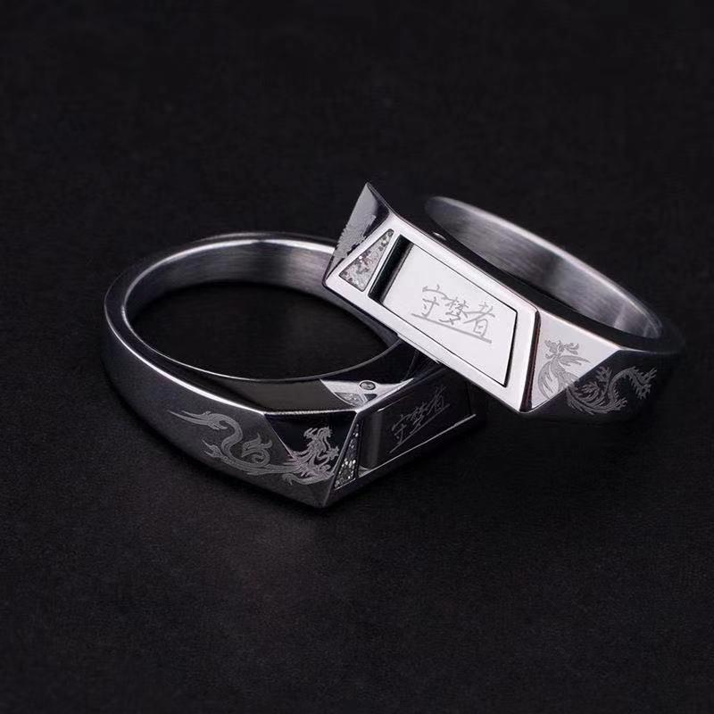 Dragon Pattern Self Defense Ring Anti-wolf Ring