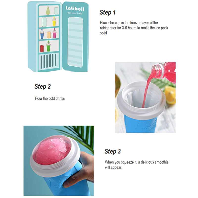 Ice Slushy Maker Cup Cream Slushie Smoothie Machine