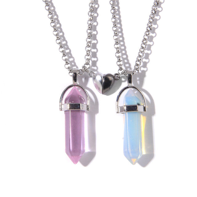 Pendulum Pendant Necklaces For Women Men Heart Distance Couple Necklace