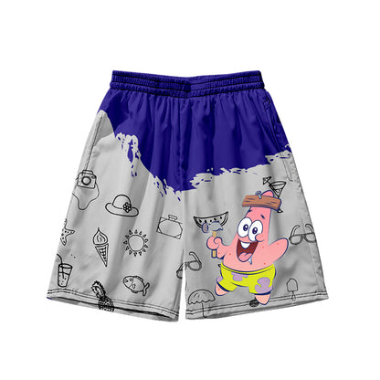 Patrick Spongebob Pants Loose Summer Casual Shorts 3D Printed Beach Shorts