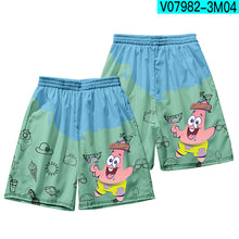 Cargar imagen en el visor de la galería, Patrick Spongebob Pants Loose Summer Casual Shorts 3D Printed Beach Shorts

