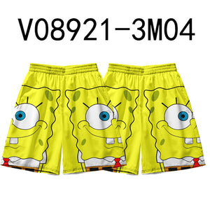 Patrick Spongebob Pants Loose Summer Casual Shorts 3D Printed Beach Shorts