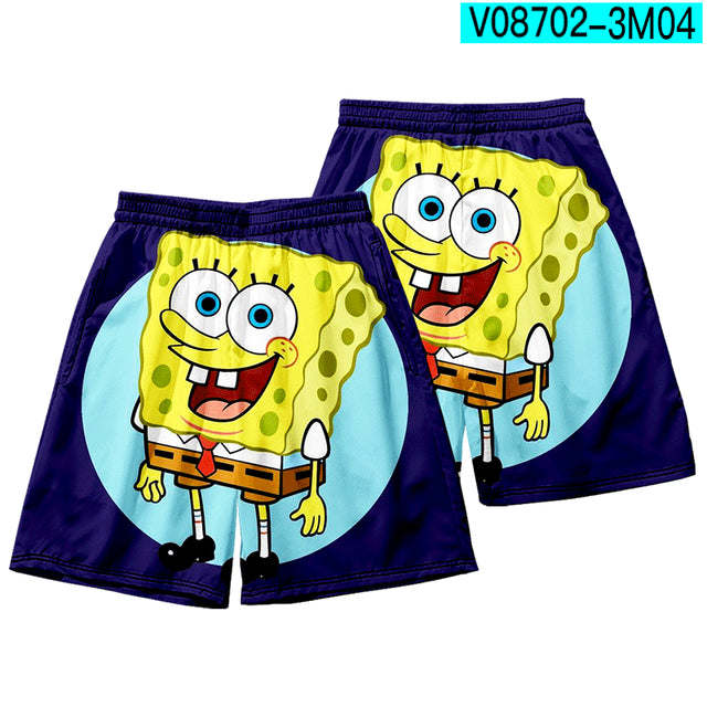 Patrick Spongebob Pants Loose Summer Casual Shorts 3D Printed Beach Shorts