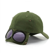 Cargar imagen en el visor de la galería, Pilot Aviator Hat Personality Sunglasses Hat
