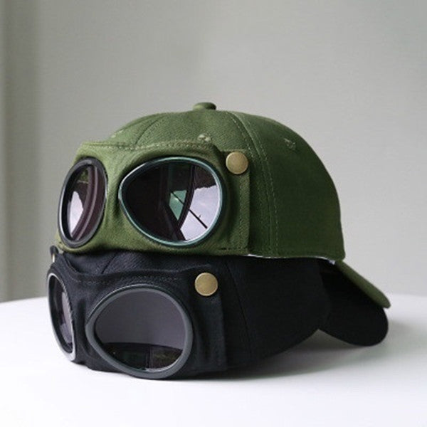 Pilot Aviator Hat Personality Sunglasses Hat