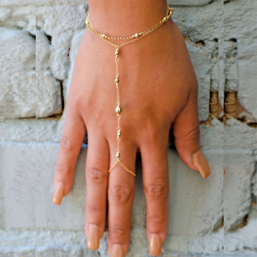 Slave Bracelet Boho Finger Bracelet Ring Chain Attach Friendship Bracelet