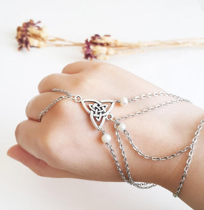 Slave Bracelet Boho Finger Bracelet Ring Chain Attach Friendship Bracelet