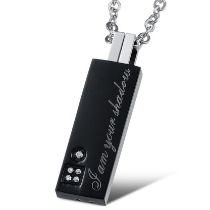 BFF Couple Necklace I am your Shadow light