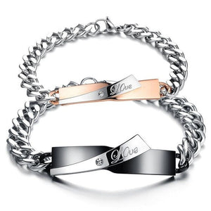 2pcs/set BFF Couple Bracelets "Love"Letter