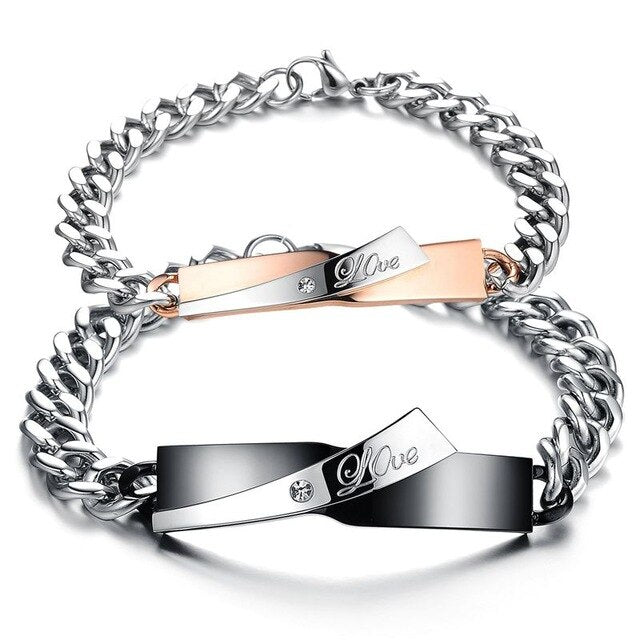 2pcs/set BFF Couple Bracelets 