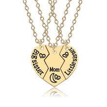 Load image into Gallery viewer, 3pcs/set Love Heart Big Little Sis Mom BFF Necklaces
