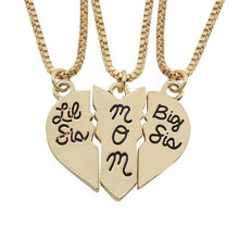 Load image into Gallery viewer, 3pcs/set Love Heart Big Little Sis Mom BFF Necklaces
