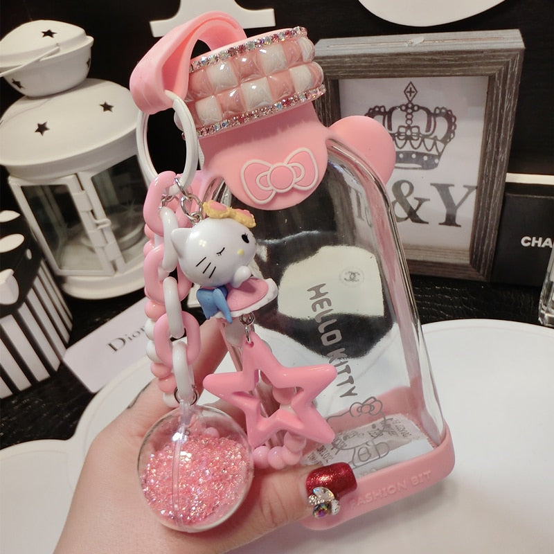 Cartoon Crystal Kitty Water Bottle